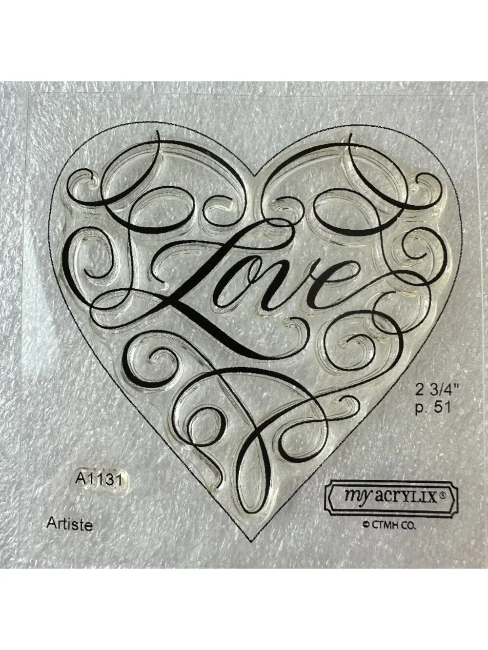 My Acrylix Stamp a1131 Seal Love Heart